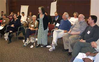 Sally Zinman speaking at the October 26, 2006 Organizational Meeting